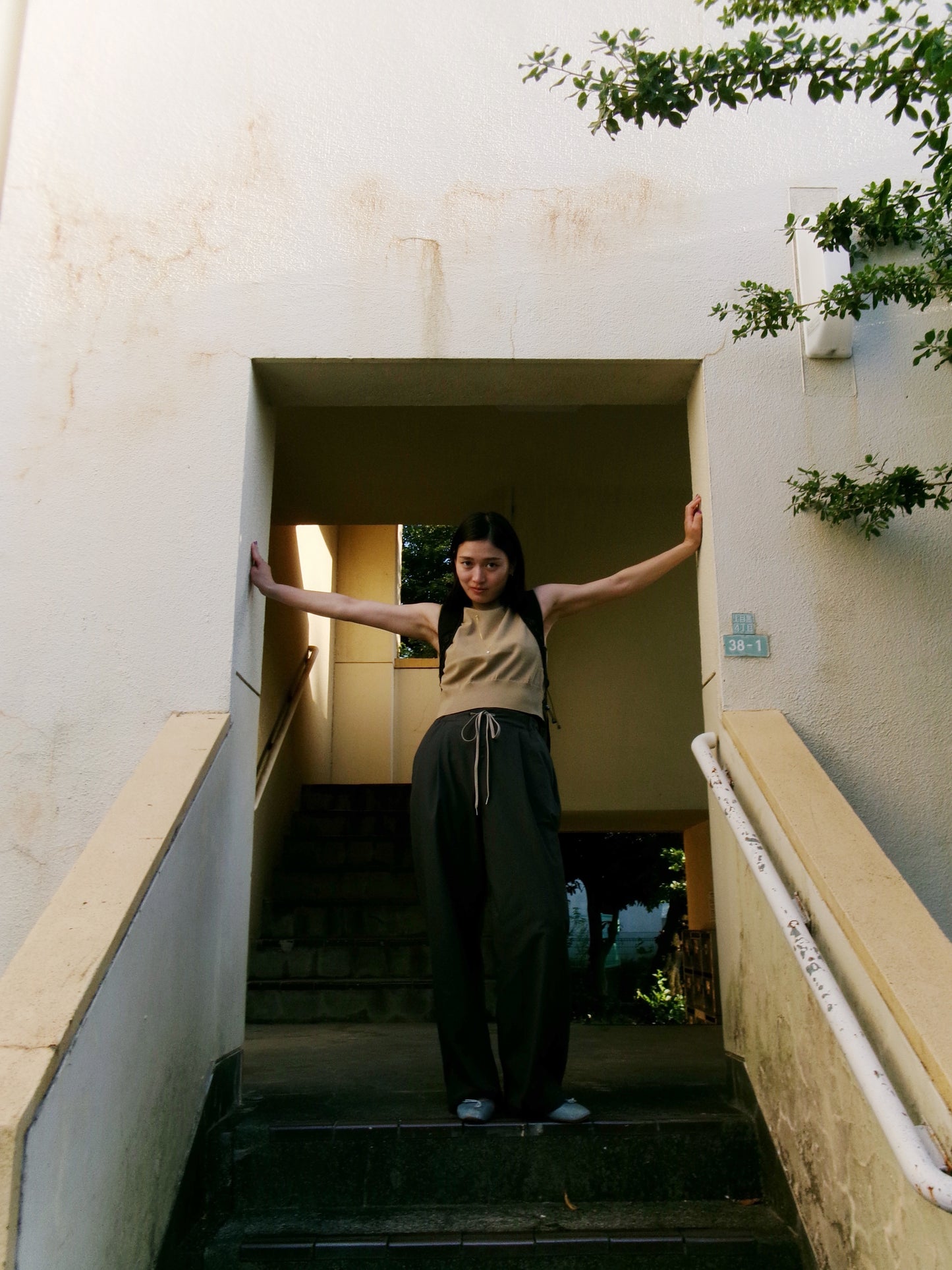Front button Wide pant